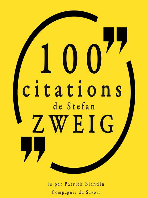 Detalles del título 100 citations de Stefan Zweig de Stefan Zweig - Lista de espera